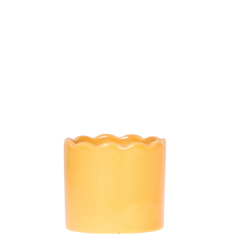 Kolibri Home | Curve sierpot - Mosterdgeel - Ø6cm