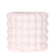 Kolibri Home | Dekorativer Mohnblumentopf – Weiß – Ø 9 cm