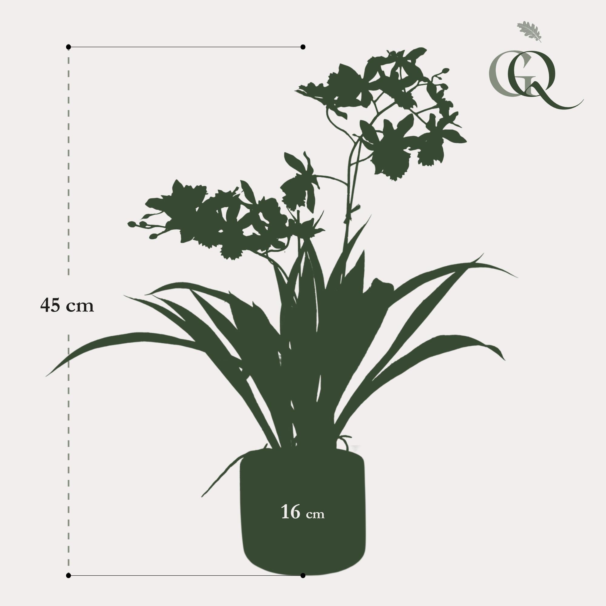 Pianta artificiale - Orchidea - Gialla - 45cm