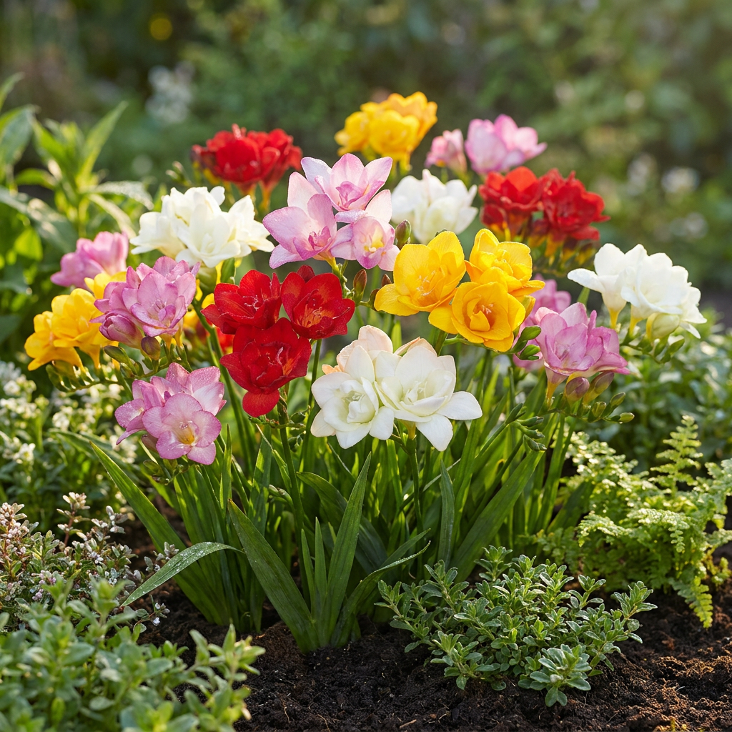 80x Freesia Double Mix - Bloembollen - Dubbele fresia - Diversen - Snijbloem - Bolmaat 5/+