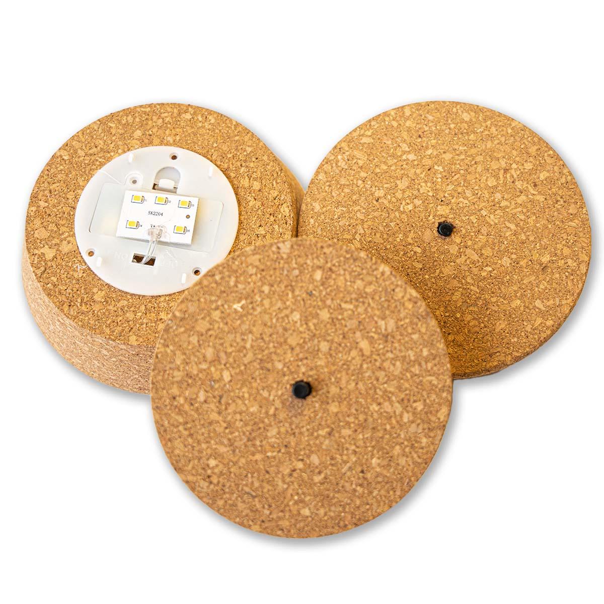 LED cork L - Cork with lighting - LED lamp for terrarium - 13.2 x 11.9 x 3.5 cm