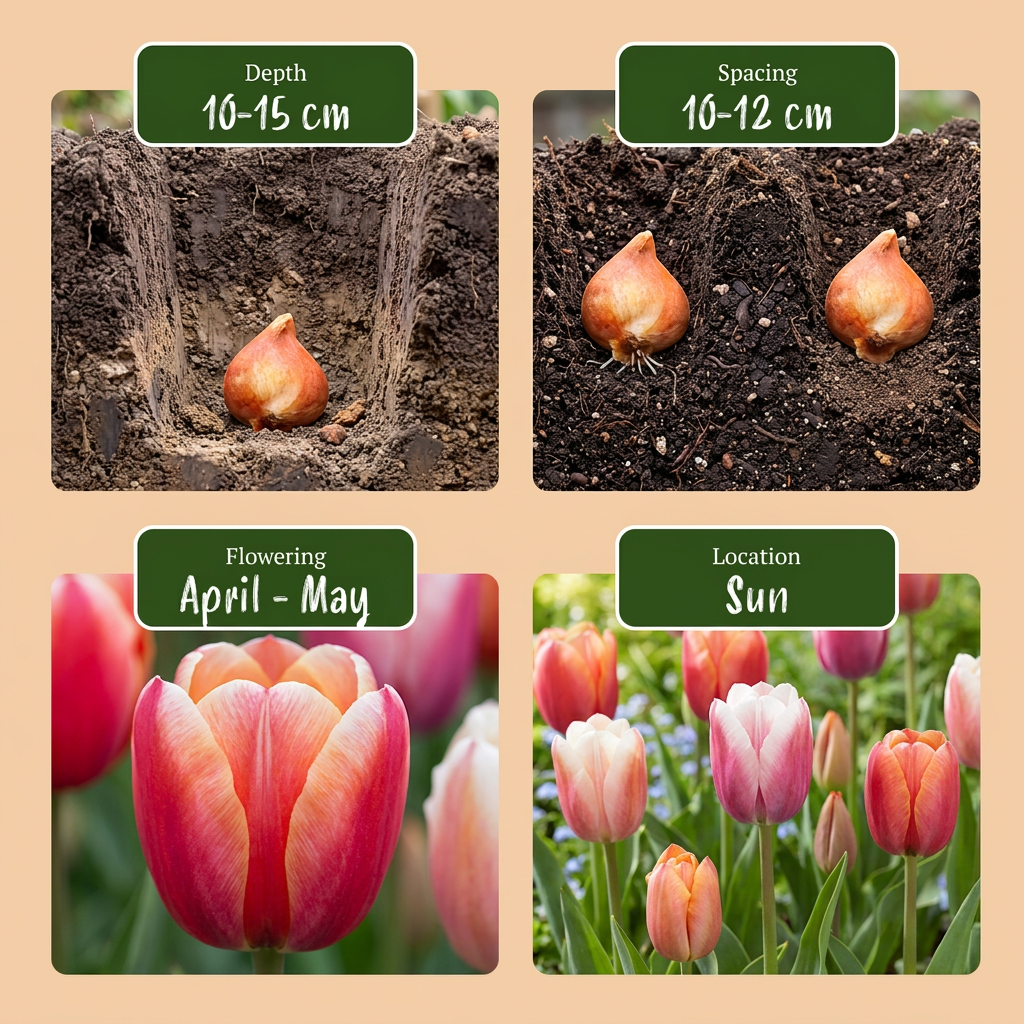 15x Tulipa Świecące z dumy - Cebule kwiatowe - Tulipan Świecący z dumy - Różne - Kwitnące wiosną - Rozmiar cebuli 11/12