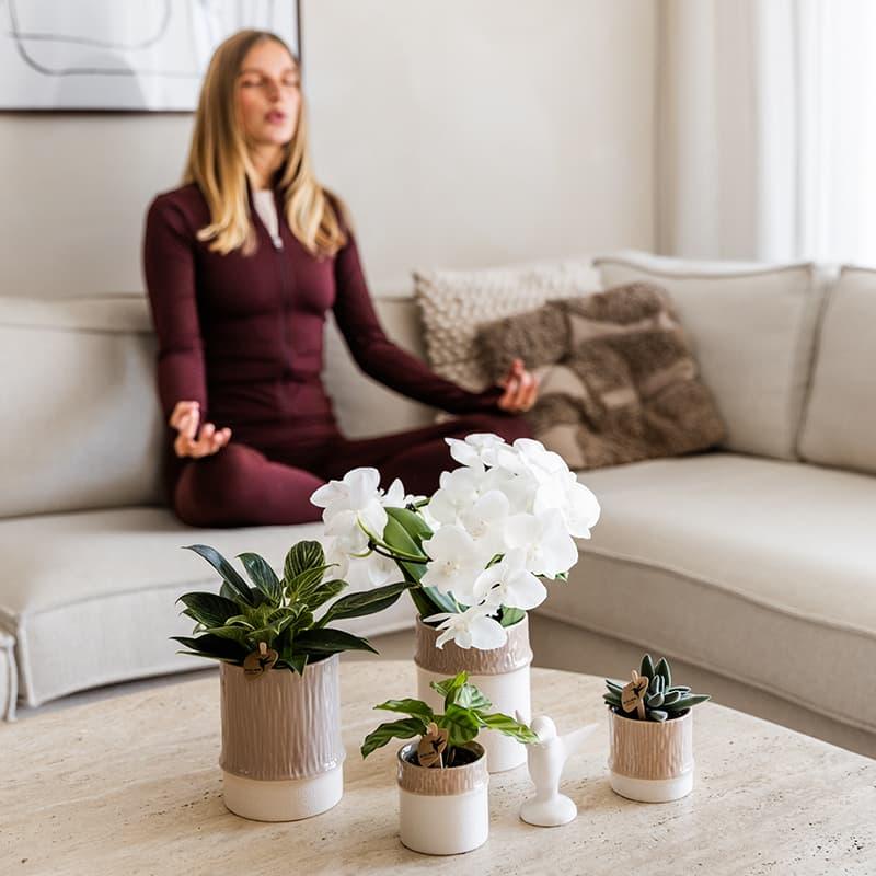 Kolibri Home | Bamboo sierpot - Sand - Ø9cm