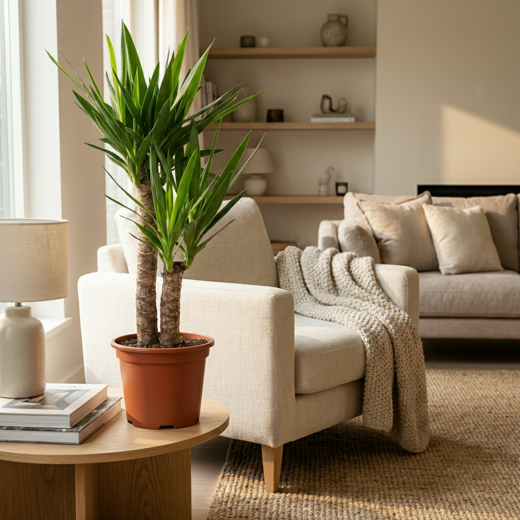 Yucca (Palmlelie) - Yucca Elephantipes - Groen - Weinig onderhoud - 1 Plant - Pot 21cm - Hoogte 80 - 90cm
