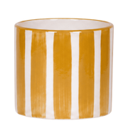 Kolibri Home | Painted Stripe sierpot - Geel - Ø12cm