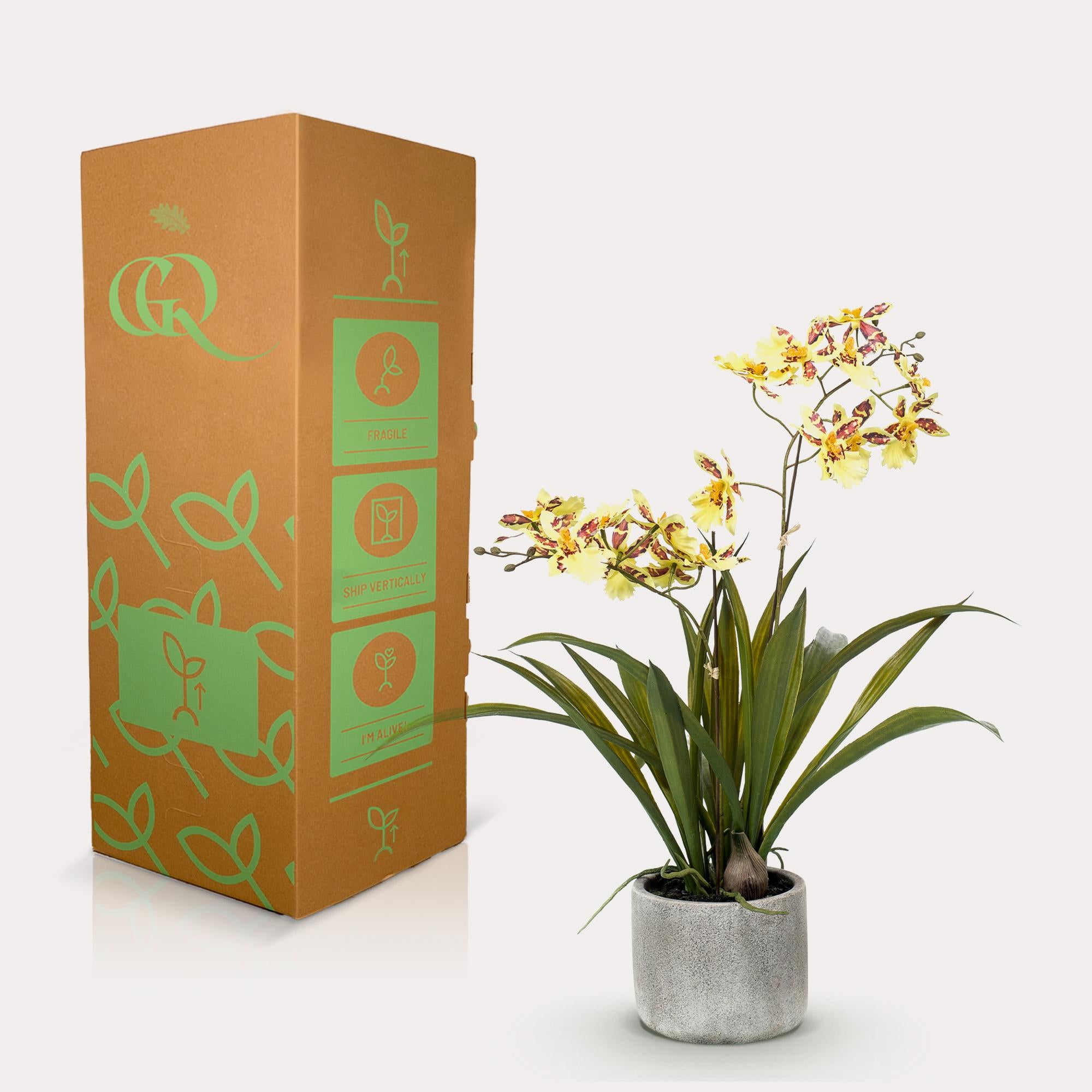Pianta artificiale - Orchidea - Gialla - 45cm