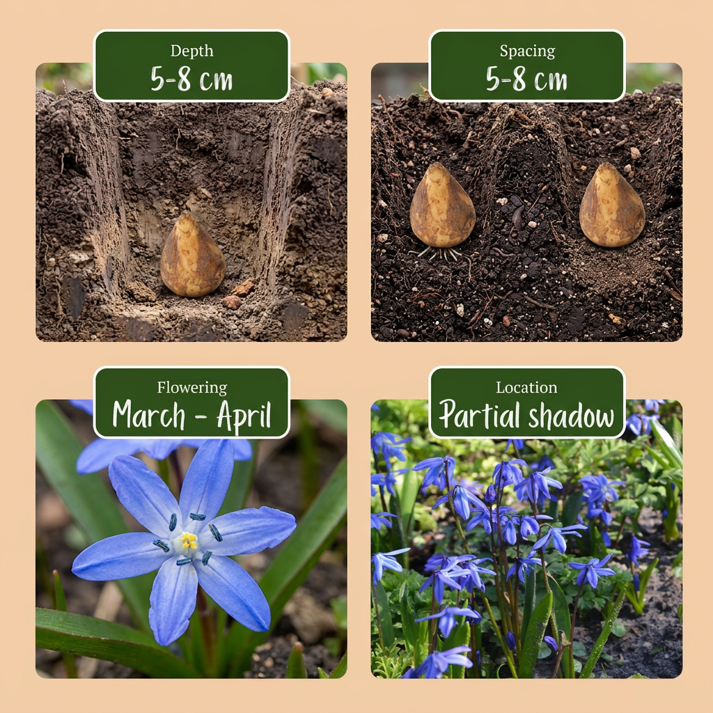 200x Scilla Siberica - Bloembollen - Siberische sterhyacint - Blauw - Verwilderingsbol - Bolmaat 7/8