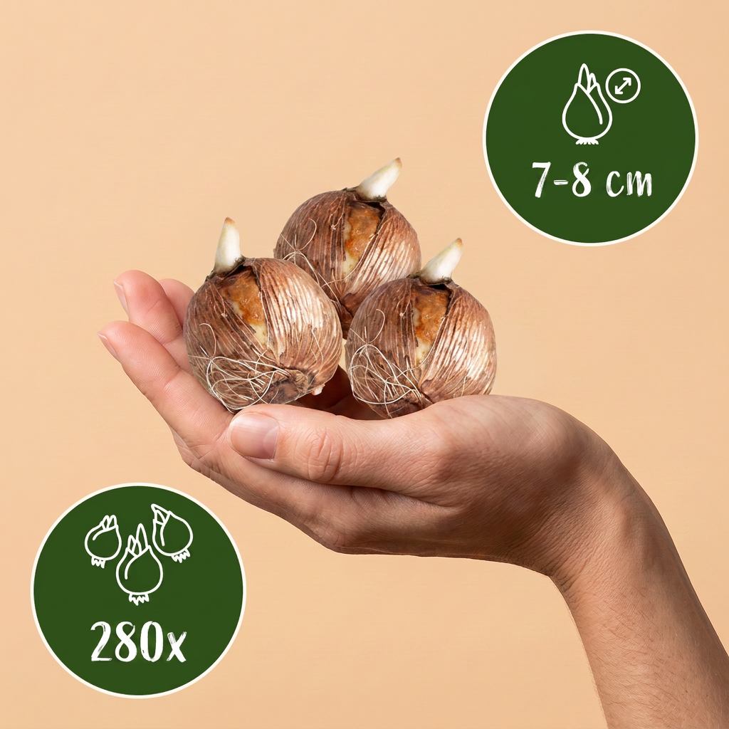 280 Krokusmischung – Blumenzwiebeln – Gemischte Krokusse – Verschiedenes – Verwildernde Zwiebel – Zwiebelgröße 7/8