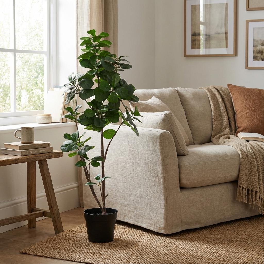 Kunstplant - Ficus lyrata vertakt - 150cm