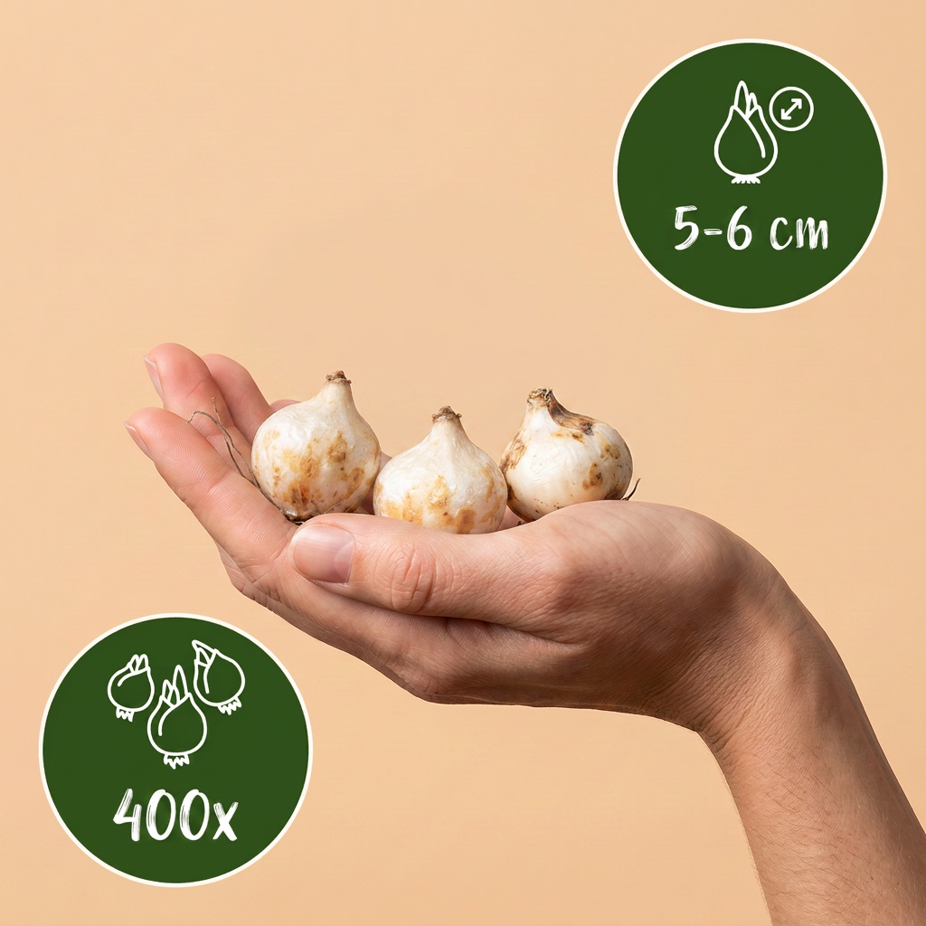 400x Muscari Latifolium - Flower bulbs - Broad-leaved grape hyacinth - Blue - Naturalizing bulb - Bulb size 5/6