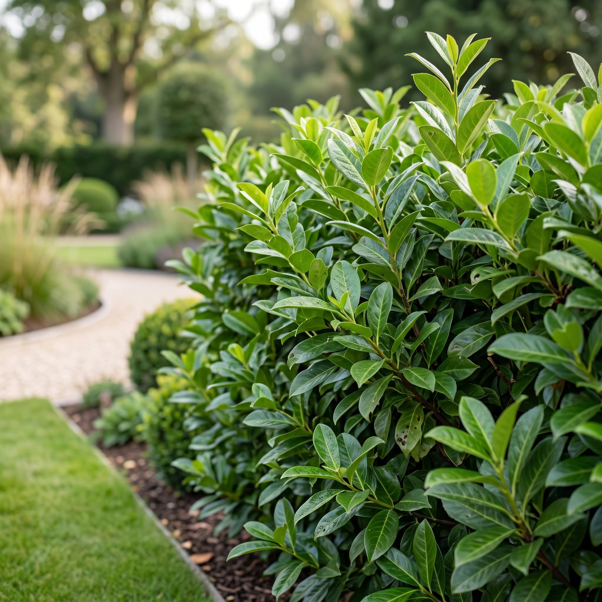 Prunus laur. Novita - 24x Laurierkers - Haagplanten - Groenblijvend - Groen - Pot 9cm - Hoogte 25-35cm