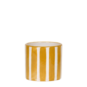 Kolibri Home | Painted Stripe sierpot - Geel - Ø6cm