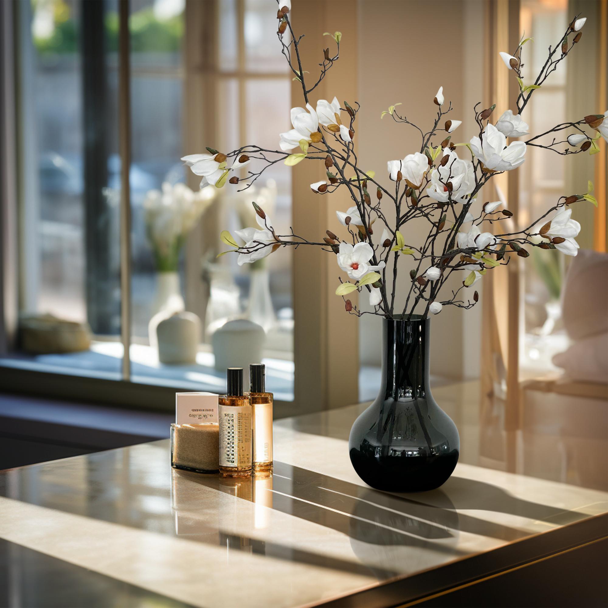 Künstliche Blumen Solo – Creme – Magnolienzweige – 4 Stück – 105 cm