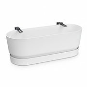 Elho Pot Greenville Easy Balcony D25cm - Wit