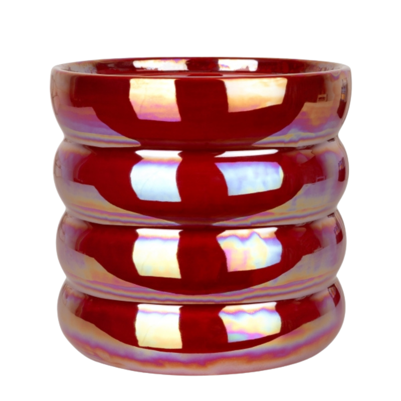 Kolibri Home | Glow sierpot - Rood - Ø12cm