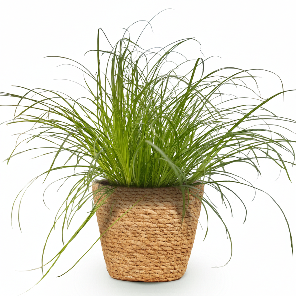 Cyperus alternifolius Zumula - Kattengras - Huisdiervriendelijke Plant - Groen - 1 Plant - met Mand - Pot 12cm - Hoogte 20cm