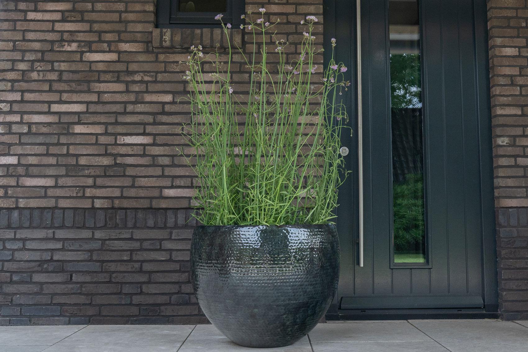 Ensemble de 3 pots - Thom en métal noir - Largeur