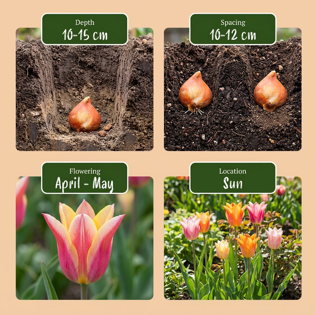 24x Tulipa Ballade mix - Bloembollen - Lelievormige tulp Ballade mix - Diversen - Voorjaarsbloeier - Bolmaat 11/12