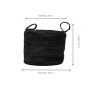 Korb Stefan schwarz - Ø 25 x H 22 cm