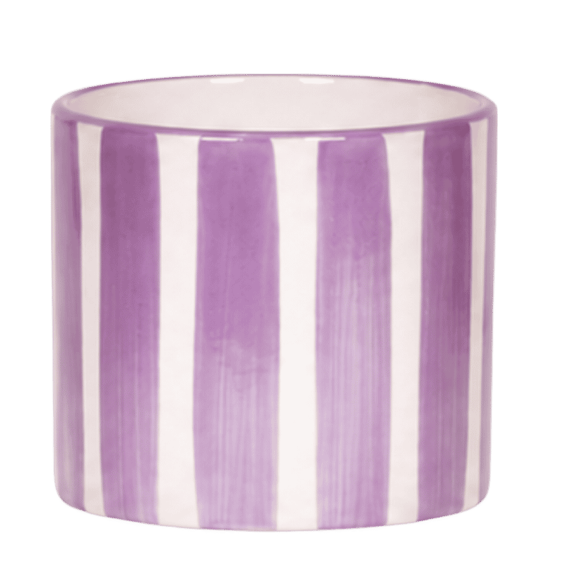 Kolibri Home | Painted Stripe sierpot - Paars - Ø12cm