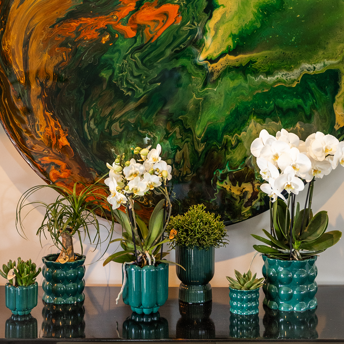 Kolibri Home | Diabolo-Übertopf | Ø 9 cm – Grün