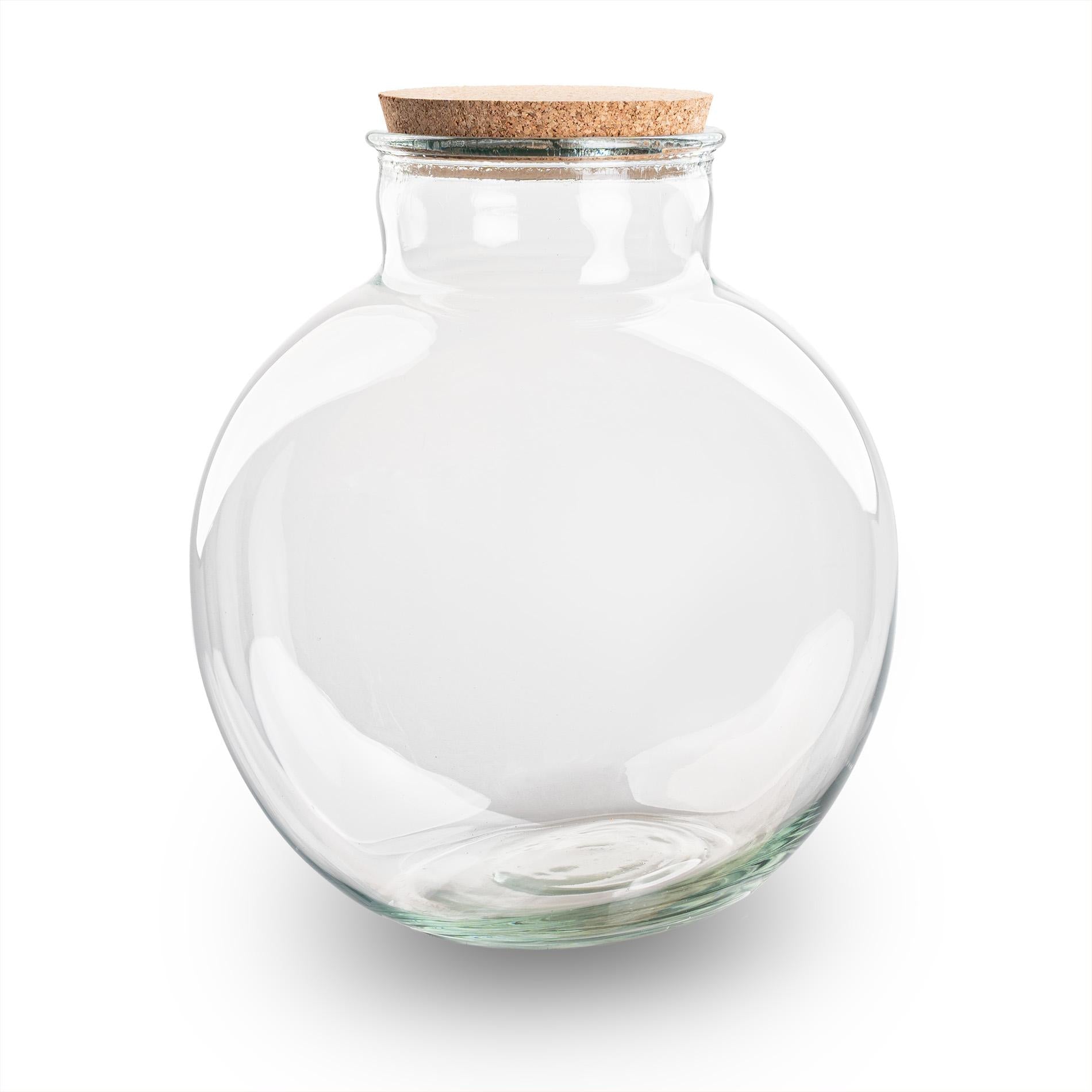 Terrarium bottle with cork - Bolder Bob - Ø 30 cm ↑ 31 cm - Without LED cork