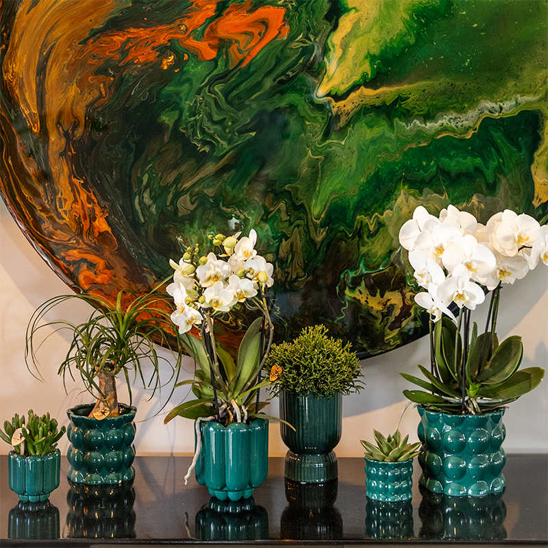 Kolibri Home | Cotton Shine sierpot - Green - Ø9cm