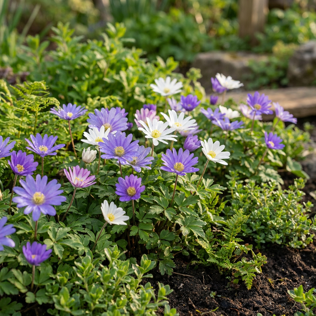 400x Anemone Blanda mix - Bloembollen - Griekse anemoon mix - Diversen - Verwilderingsbol - Bolmaat 4/5