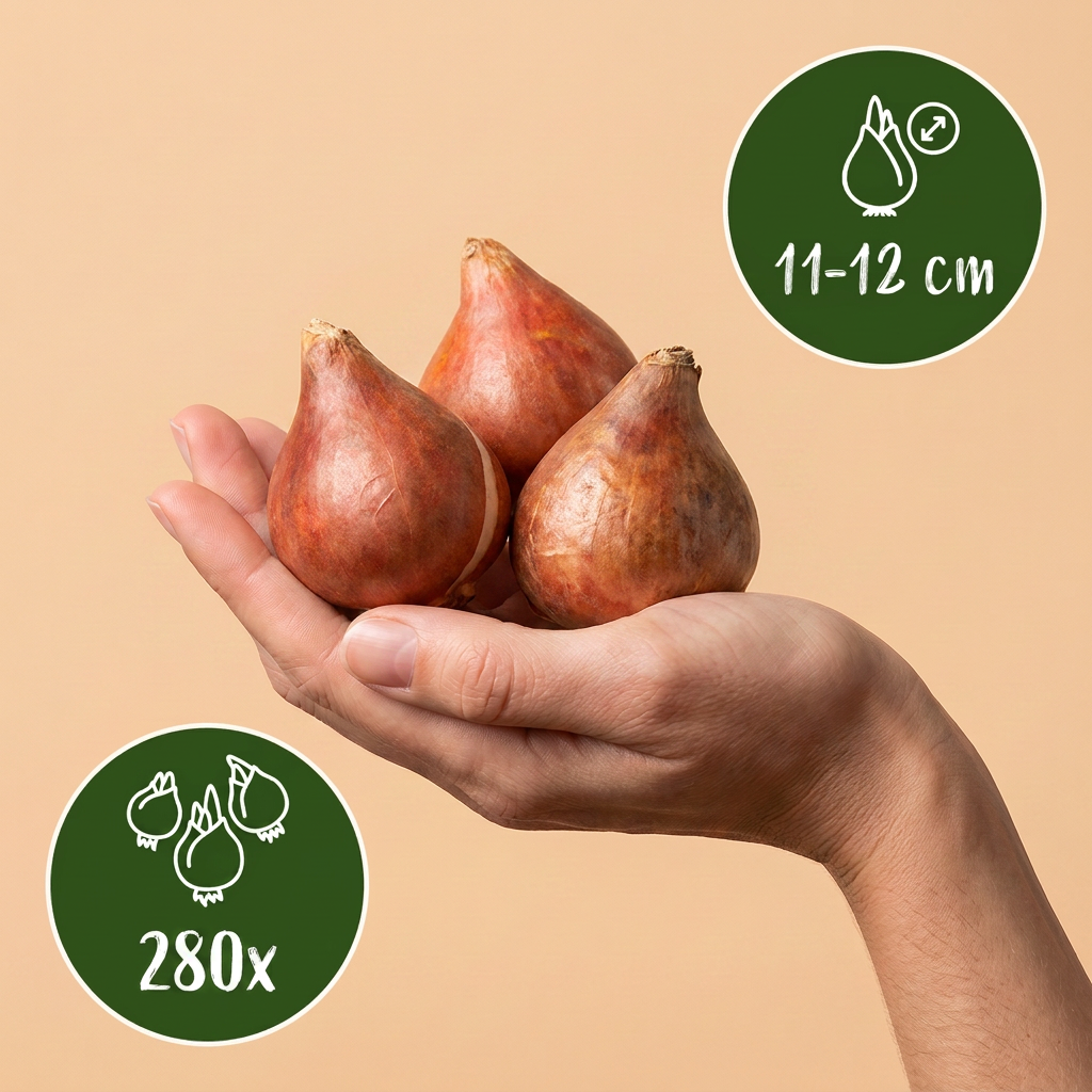 280x Tulipa Blueberry mix - Bloembollen - Tulipa Blueberry mix - Diversen - Voorjaarsbloeier - Bolmaat 11/12