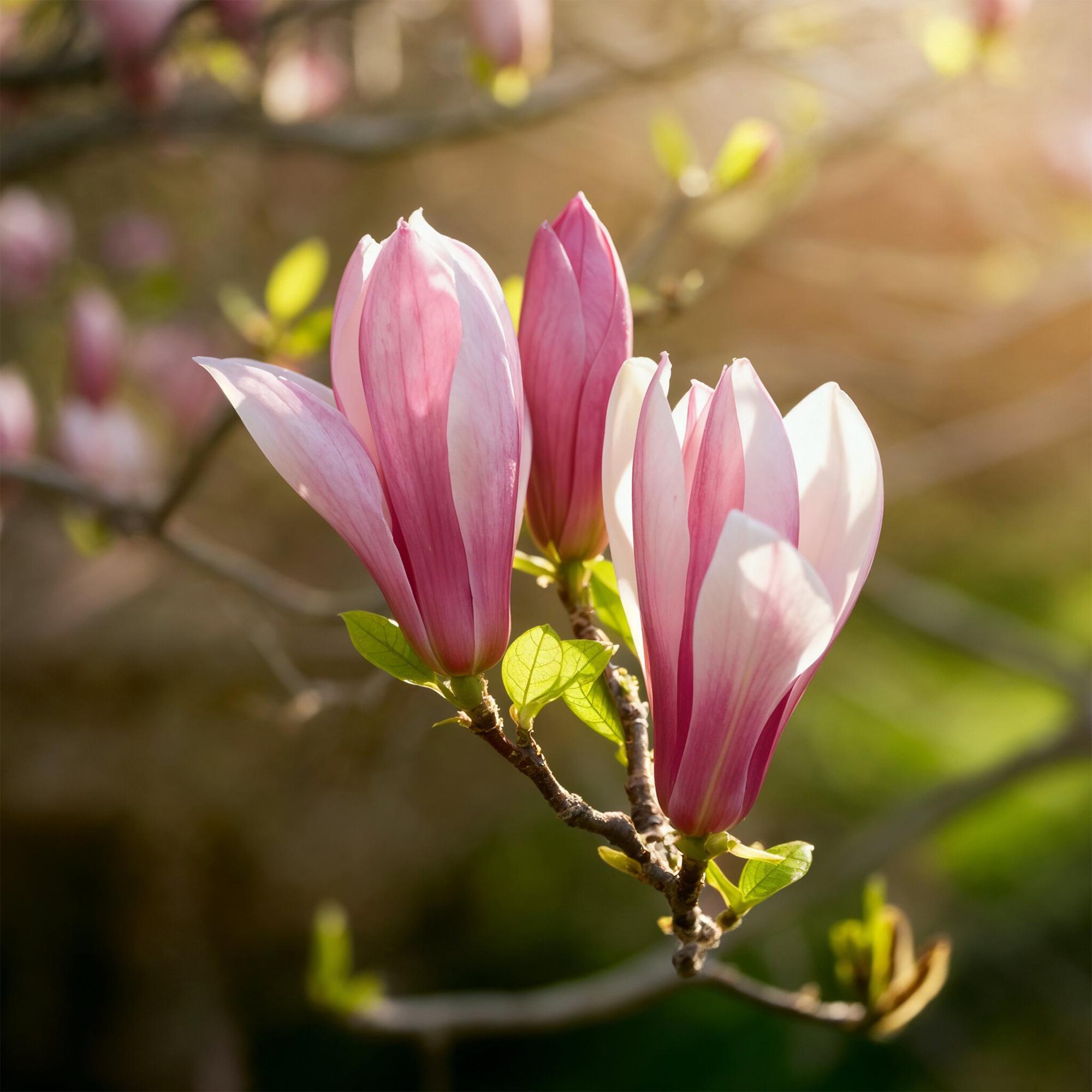 Magnolia Ricki - Bloem Rood - 1 Plant - Bladverliezend - Weinig Onderhoud - Pot 12cm Hoogte 30cm