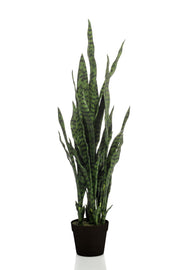 Plante artificielle - Sansevieria black coral - Langue de belle-mère - 97 cm