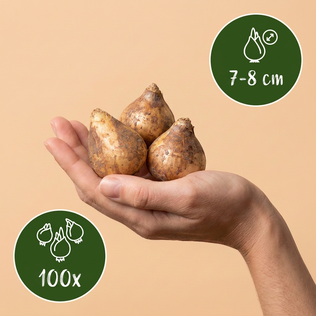 100x Scilla Siberica - Цибулини квітів - Сибірський зірчастий гіацинт - Блакитний - Цибулина, що натуралізується - Розмір цибулини 7/8