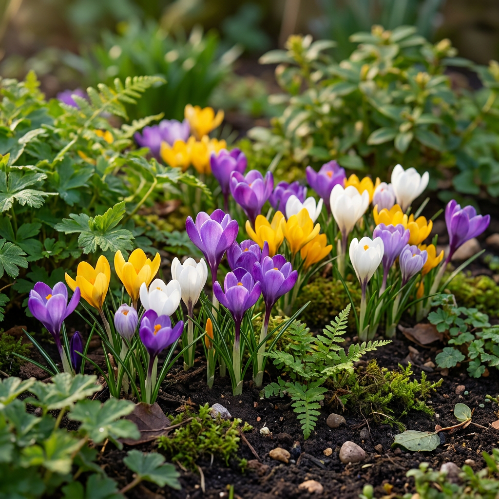 560 Krokusmischung – Blumenzwiebeln – Gemischte Krokusse – Verschiedenes – Verwildernde Zwiebel – Zwiebelgröße 7/8