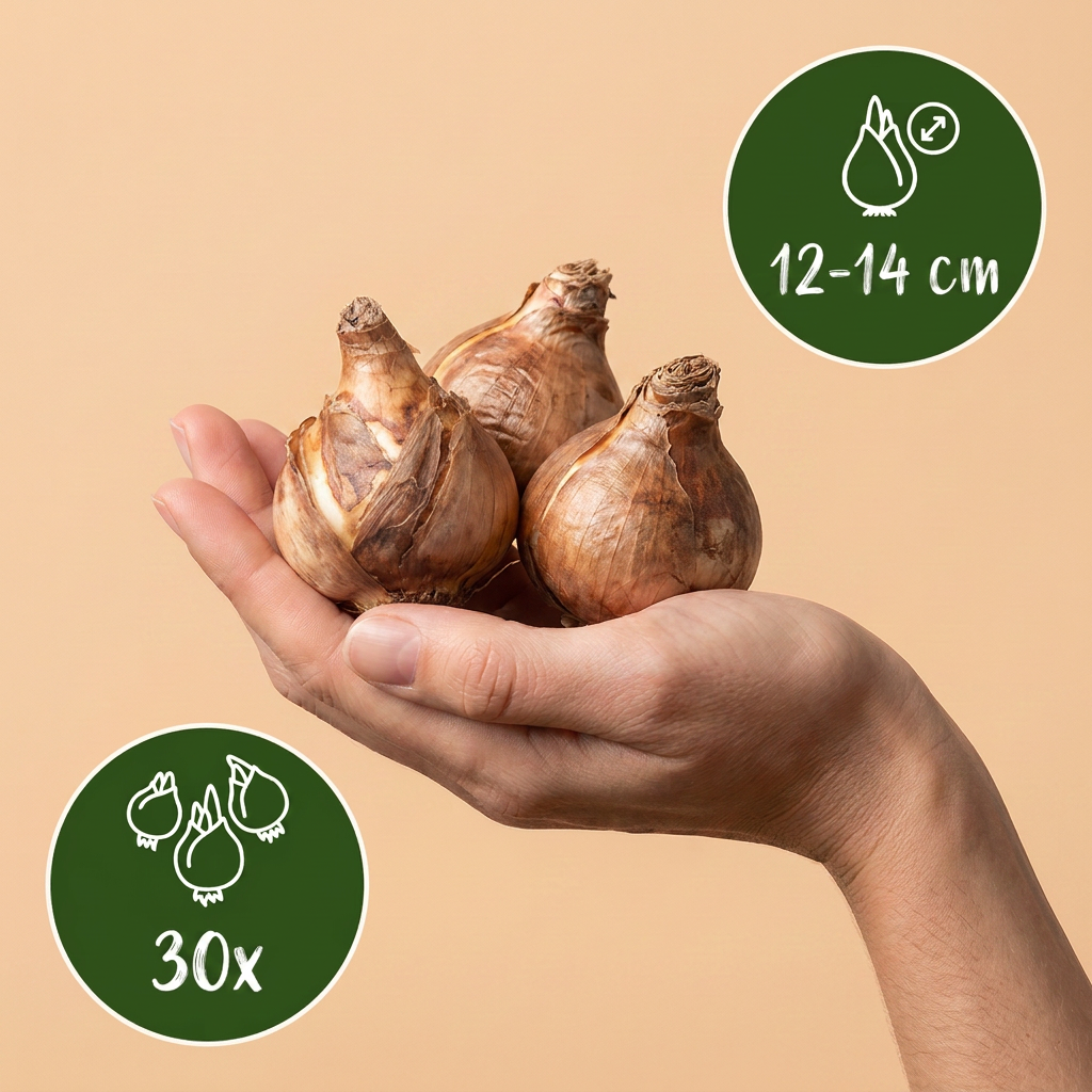 30x Narcissus Carlton - Bloembollen - Gele narcis - Geel - Voorjaarsbloeier - Bolmaat 12/14