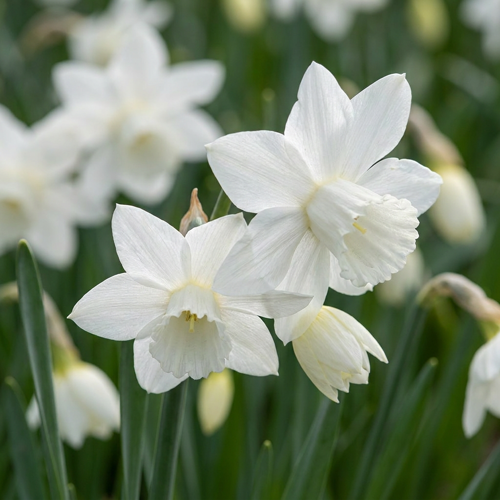 15 bulbi di Narciso Triandrus Thalia - Narciso angelo - Bianco - Fioritura primaverile - Dimensione bulbo 10/12