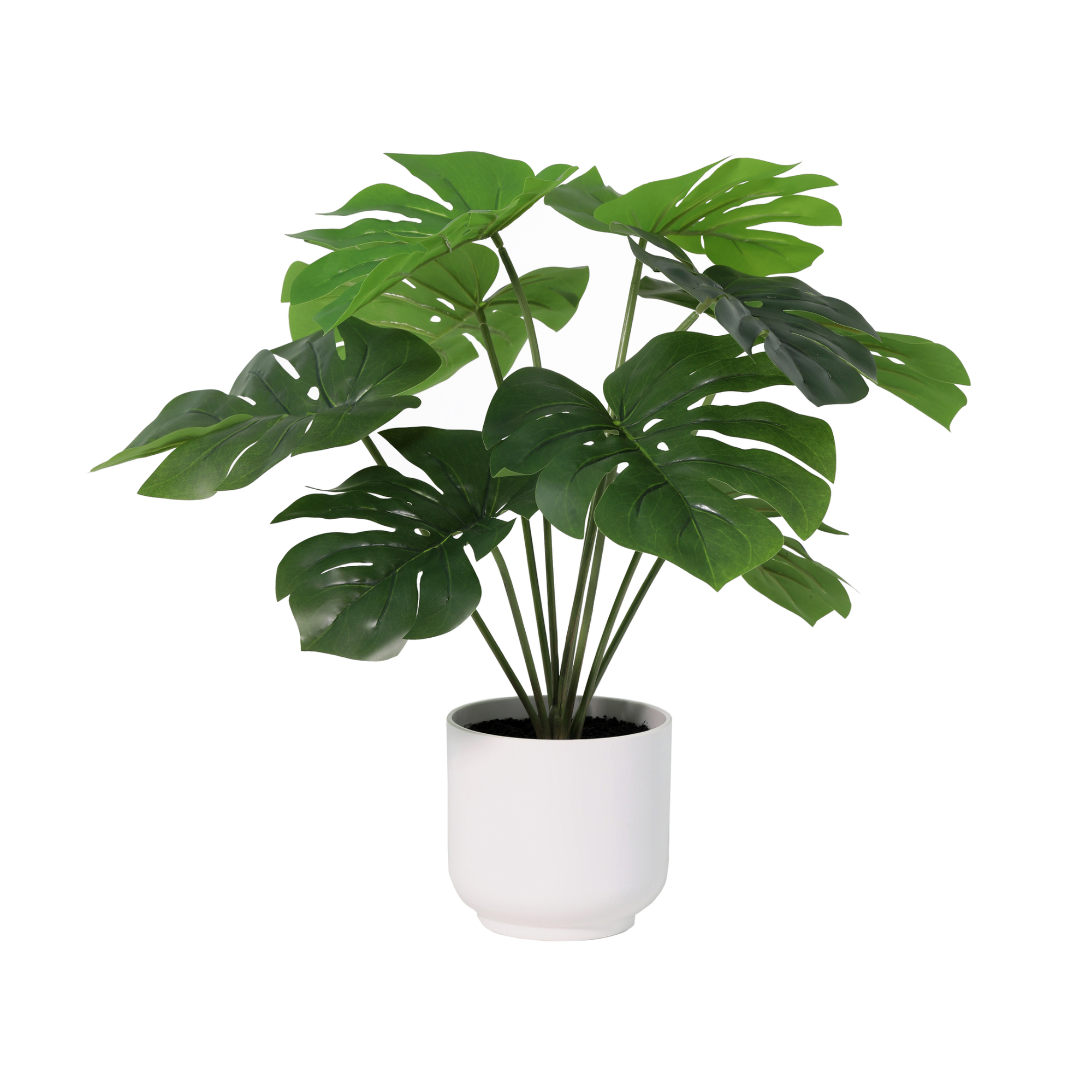 Kunstplant Monstera Deliciosa including white pot - 50cm