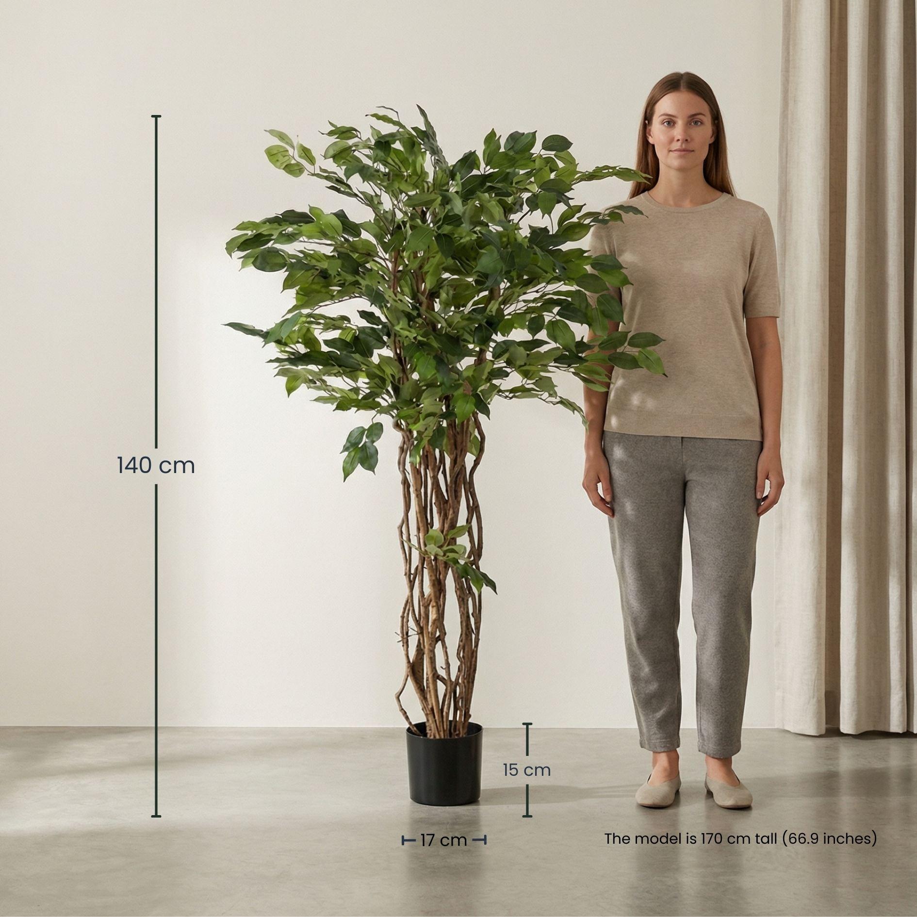 Künstlicher Ficus-Liane-Baum 140 cm - Künstliche Pflanze
