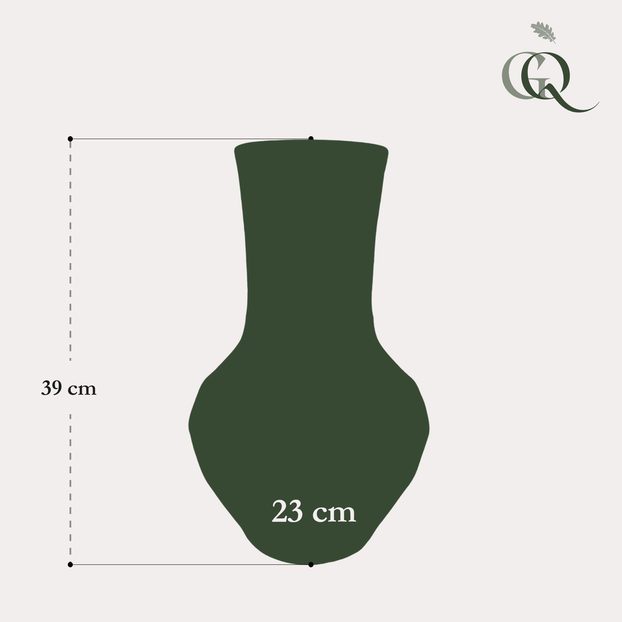 Vase en pierre M - H39 L23 - Boa Brown