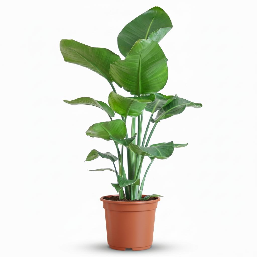 Paradijsvogelplant - Stelitzia Nicolai - Groen - Weinig onderhoud - 1 Plant - Pot 19cm - Hoogte 80 - 90cm