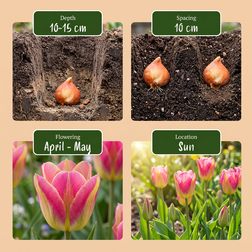 12x Tulipa Striped Crown - Bloembollen - Gestreepte Kroon Tulp - Diversen - Voorjaarsbloeier - Bolmaat 11/12