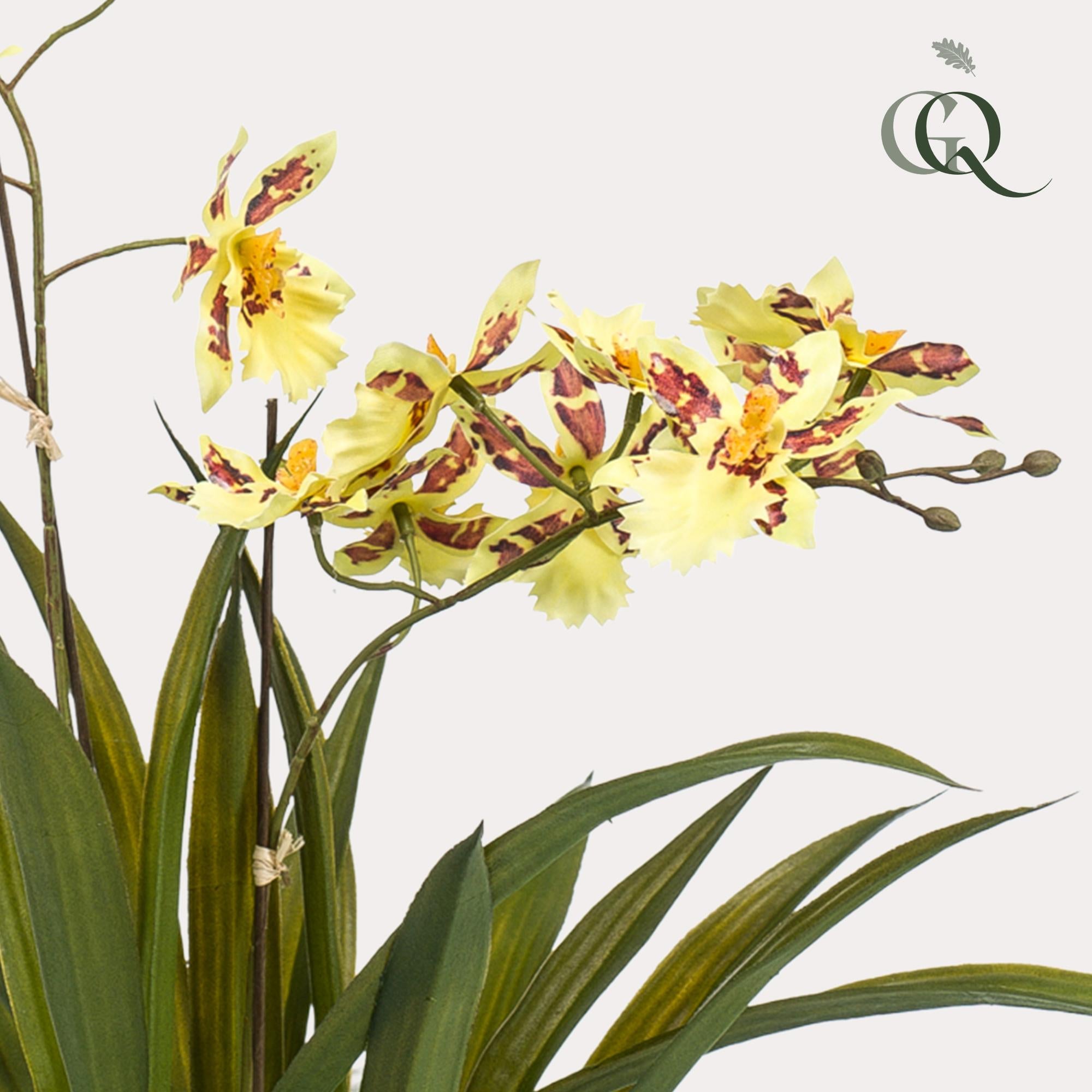 Pianta artificiale - Orchidea - Gialla - 45cm