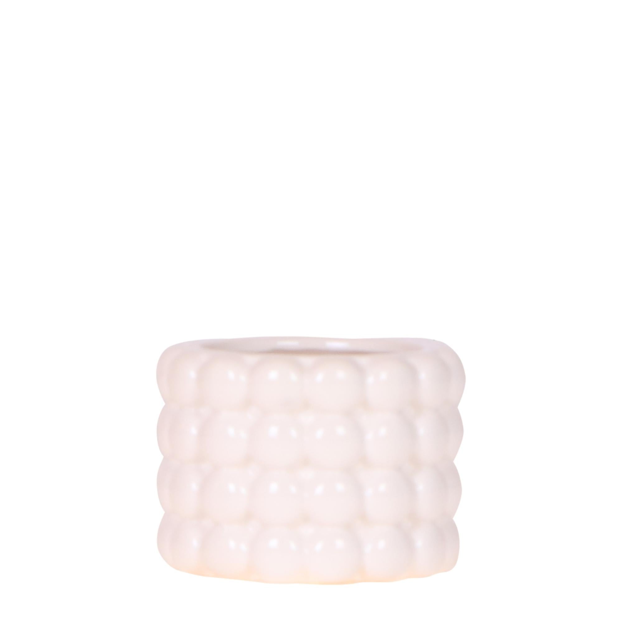 Kolibri Home | Dekorativer Mohnblumentopf – Weiß – Ø 6 cm