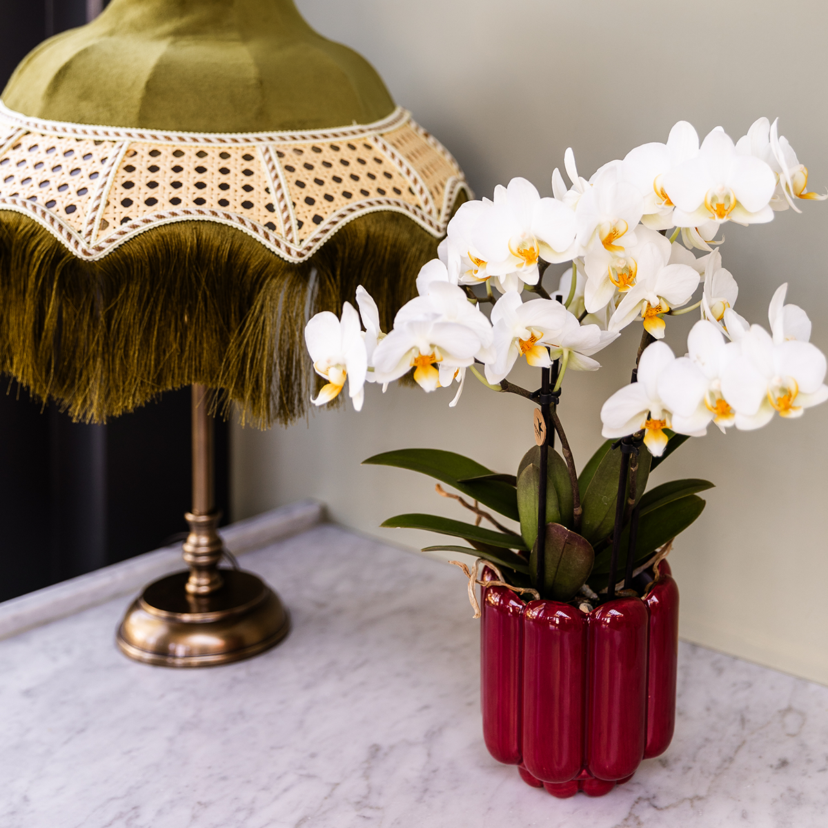 Kolibri Home | Retro Shine sierpot - Red - Ø9cm