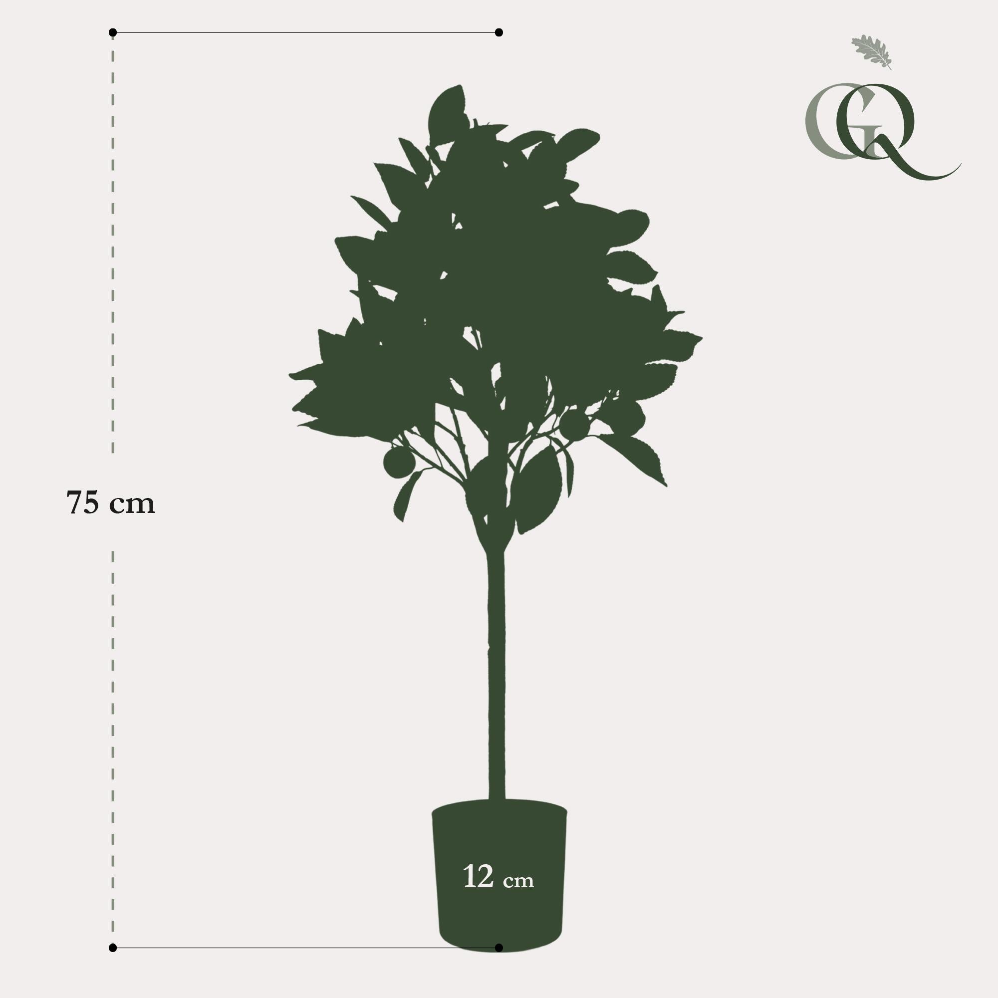 Pianta artificiale - Citrus Sinensis - Arancio - 75 cm