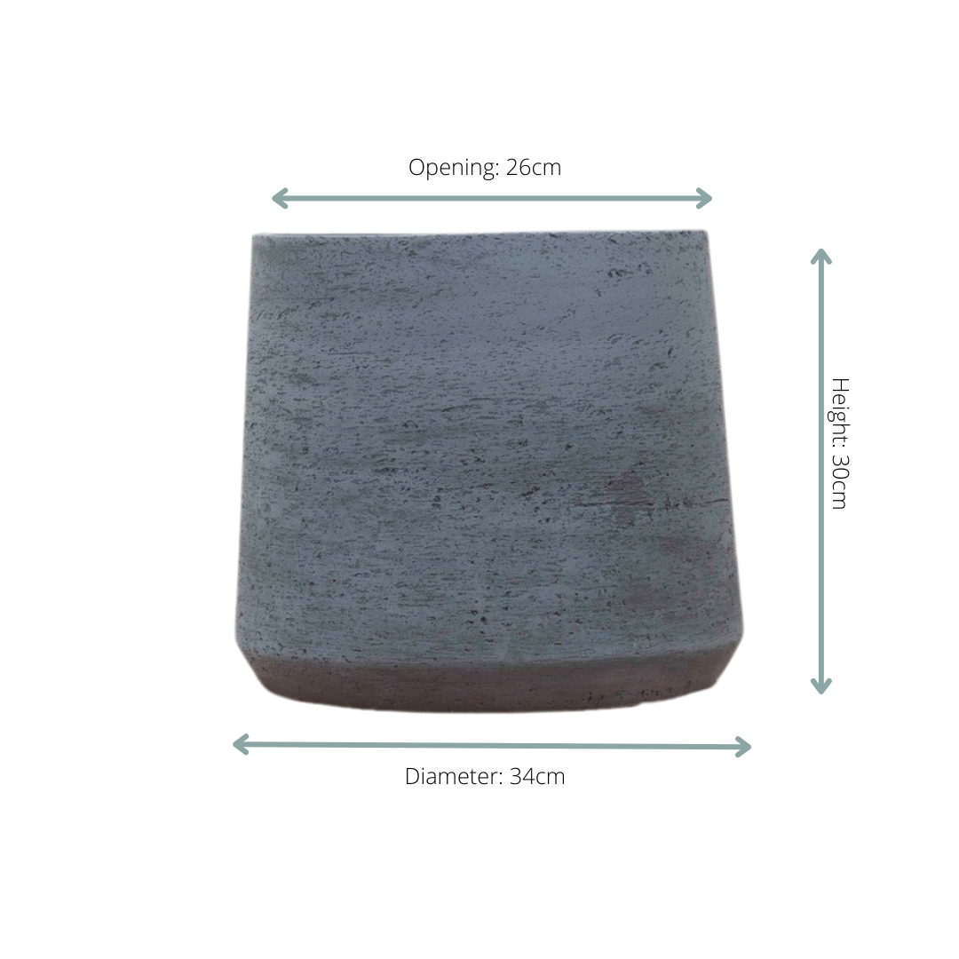 Anthrazitfarbener Aniek-Topf – D34 x H30