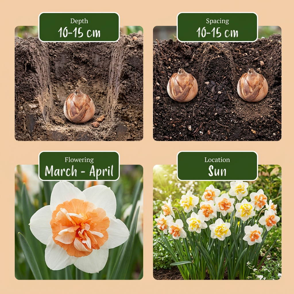 40x Narcis Macaron Bloss - Bloembollen - Narcissus Macaron Bloss - Wit en Geel - Voorjaarsbloeier - Bolmaat 12/14
