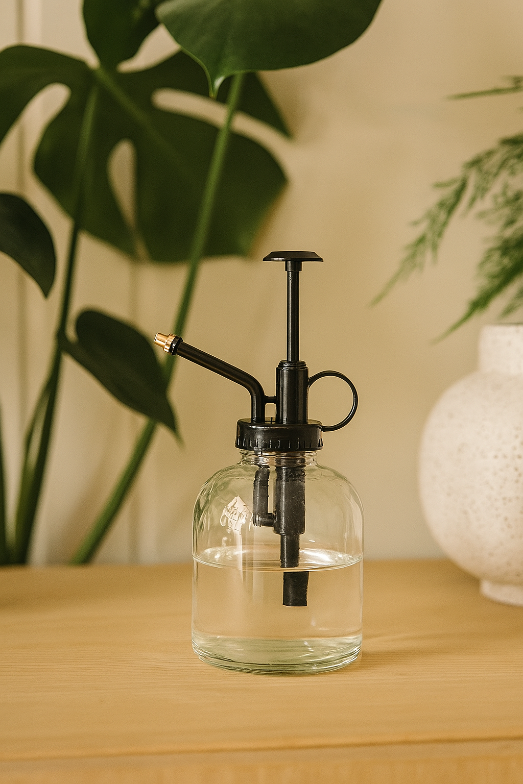 Plant sprayer - Clear glass with black - 300 ml