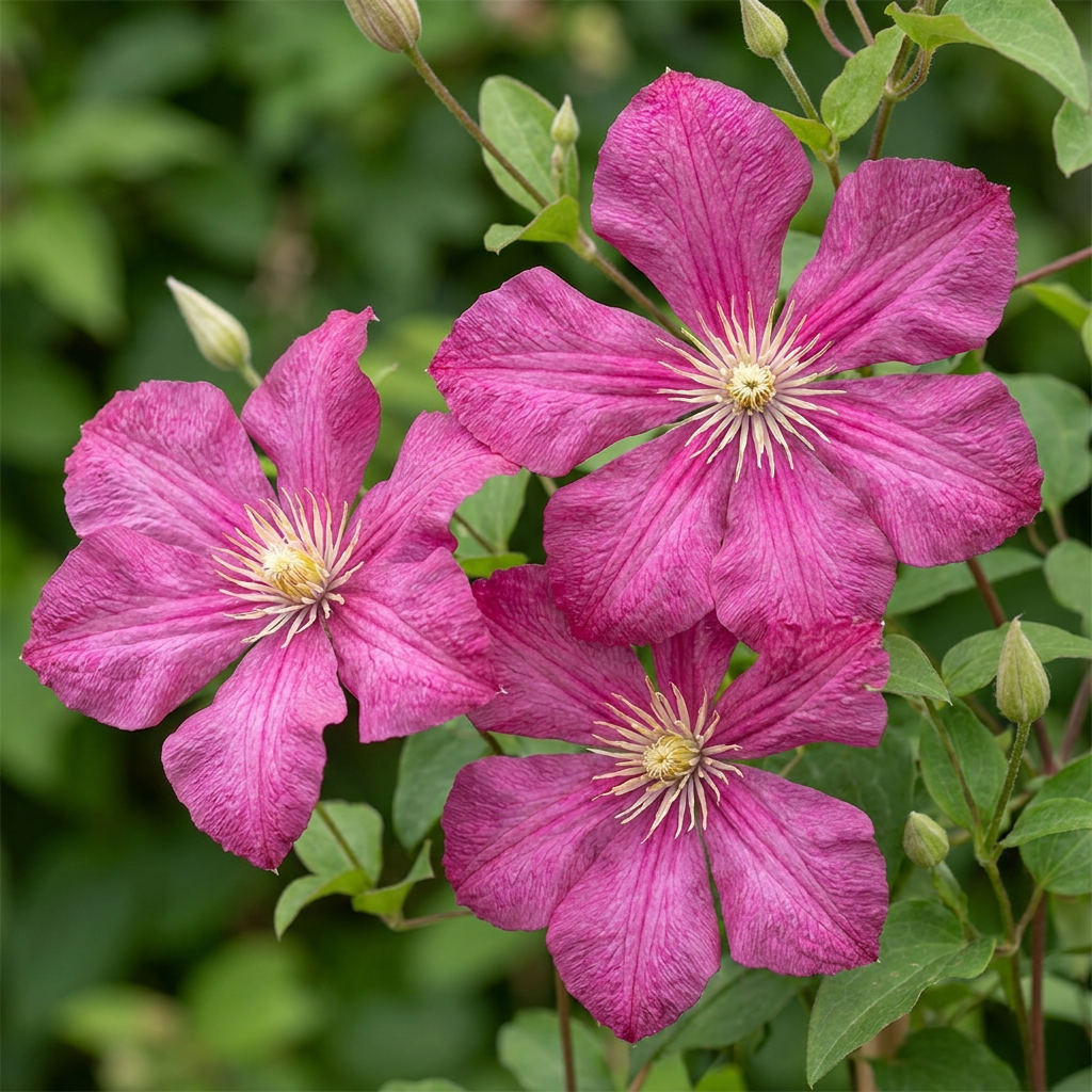 Clematis Ville de Lyon - Bosrank 6x - Rood - Klimplant - Ø9cm - ↕35cm