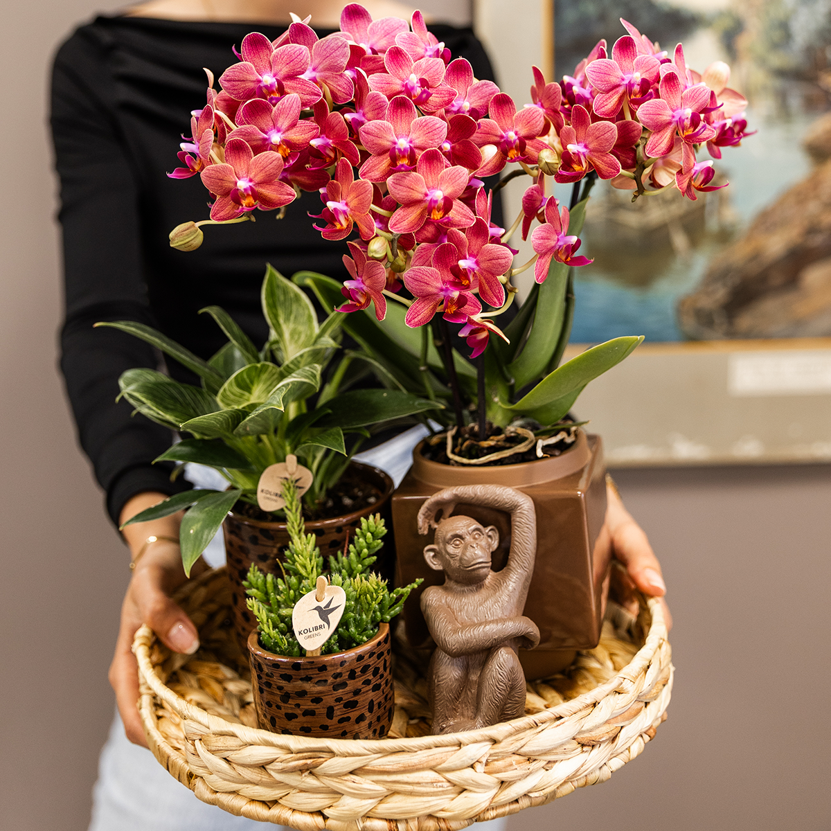 Kolibri Home | Dekorativer Übertopf mit Leopardenmuster – Ø 9 cm