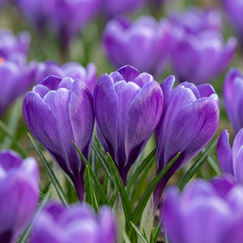 60x Krokus Blau - Blumenzwiebeln - Blauer Krokus - Blau - Verwildernde Zwiebel - Zwiebelgröße 7/8
